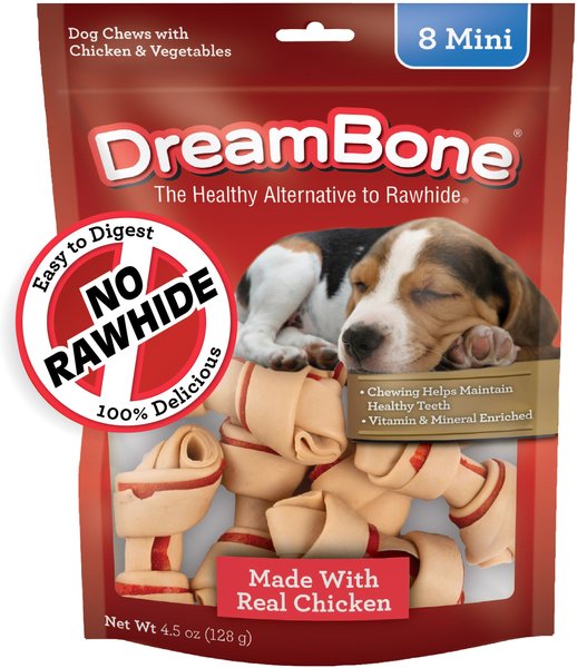 DreamBone Chicken Classic Bone Chews 8 Count - Mini