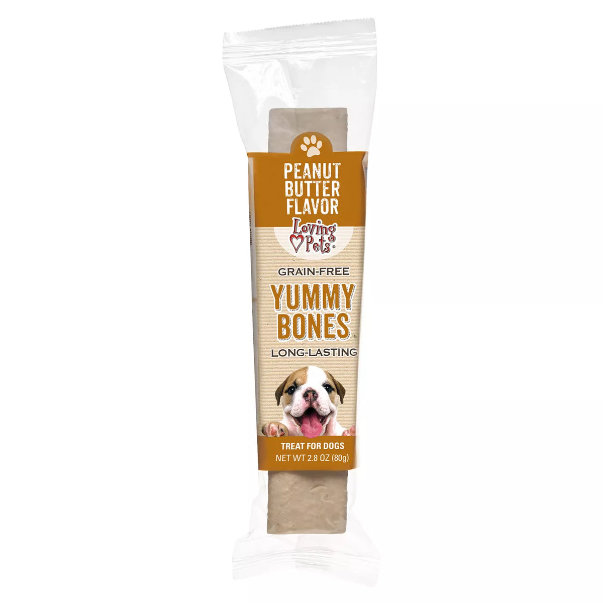 Loving Pets Yummy Bones Peanut Butter Flavor Filled Bone