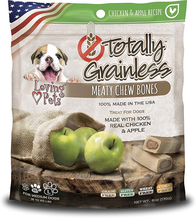 Loving Pets Grainless Chicken and Apple Bones For Medium Dogs