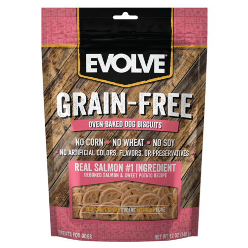 Evolve Grain Free Oven Baked Salmon & Sweet Potato Dog Biscuit Treats