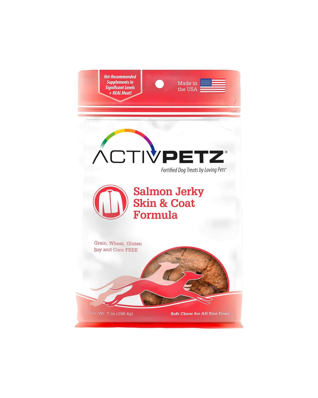 Loving Pets Activpetz - Salmon Jerky Dog Treats (Skin and Coat Formula)