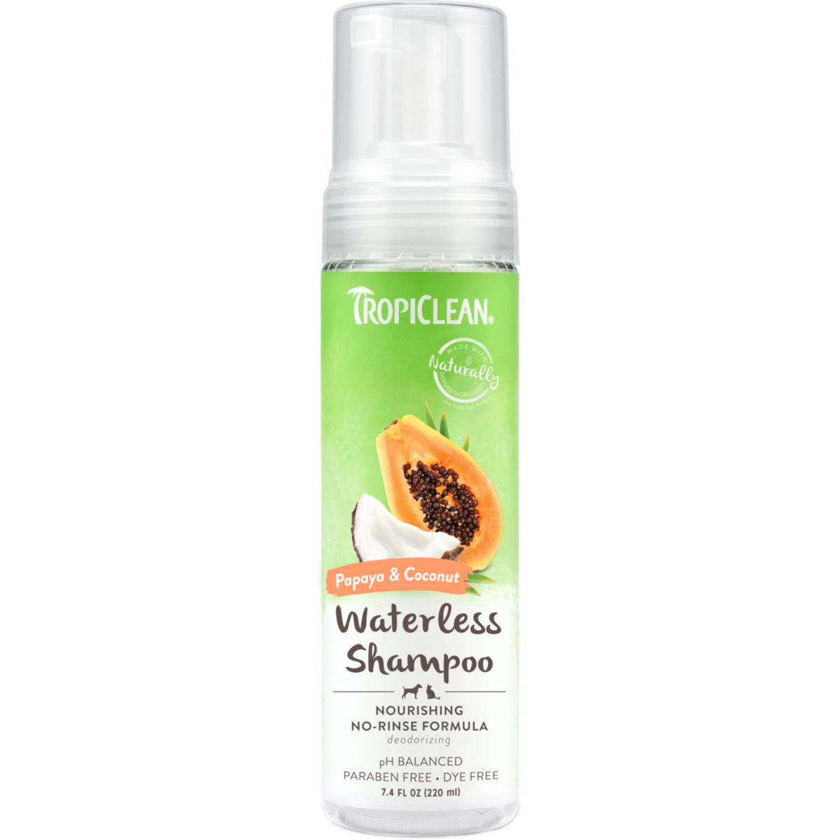 Tropiclean Papaya & Coconut Waterless Shampoo for Pets