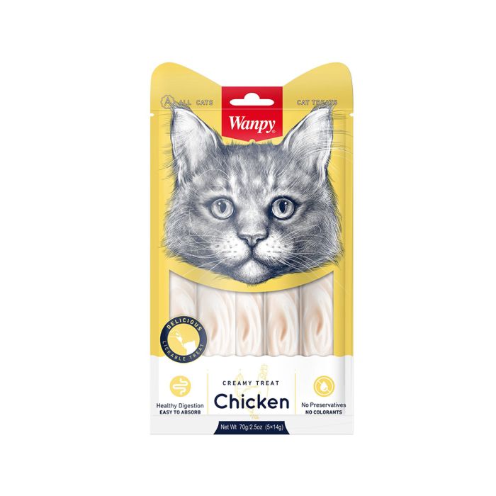 Wanpy Creamy Chicken Lickable Cat Treats